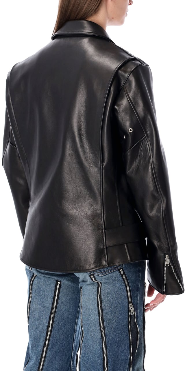 Junya Watanabe Leather Biker Nero Zwart