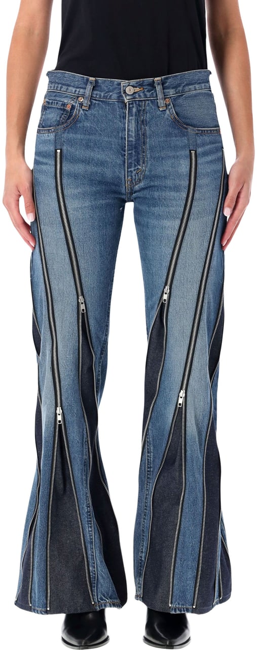 Junya Watanabe Zipped Denim Blue Blauw