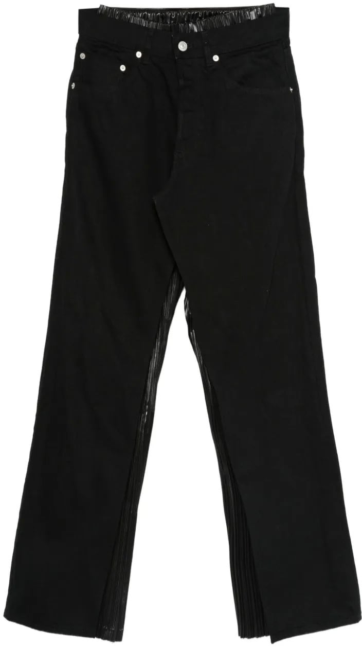 Junya Watanabe Black Pants Pleats Over Skirt Zwart