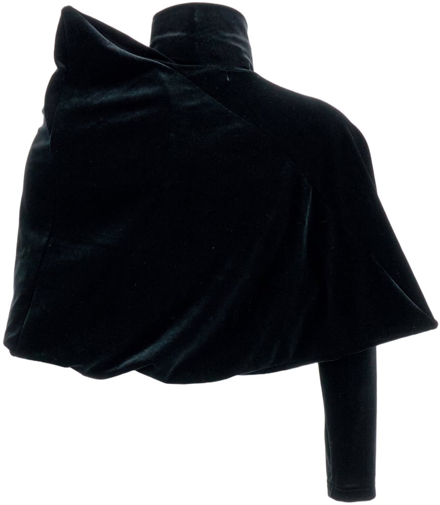 Junya Watanabe Asymmetric Structured Top With High Neckline Zwart