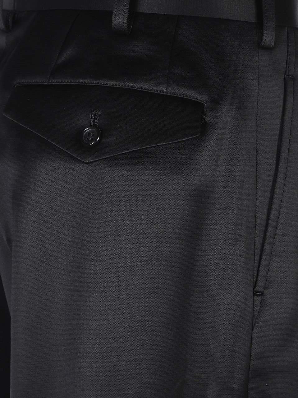 Junya Watanabe Black Belt Loops Wool Straight-Leg Pants Zwart
