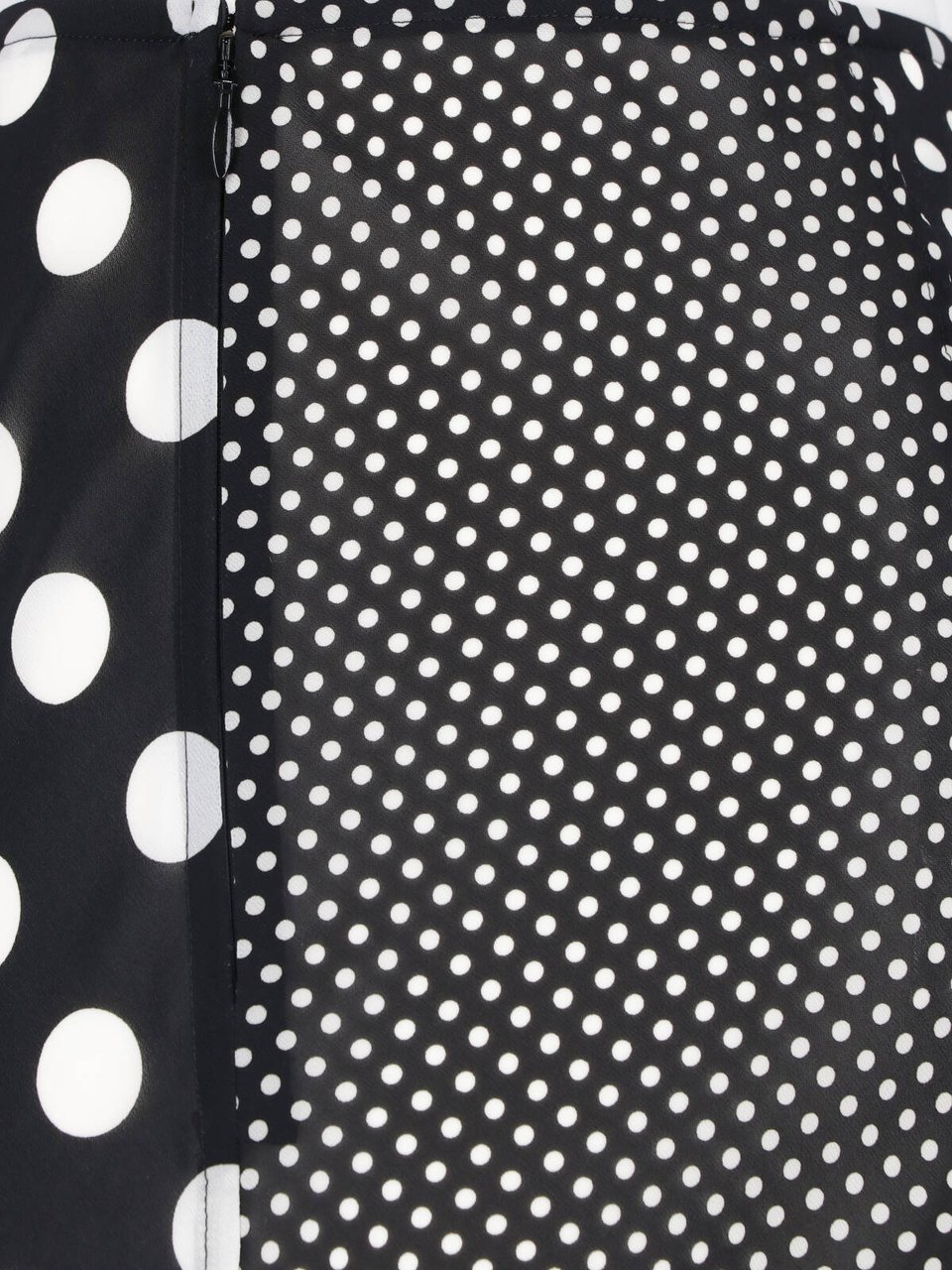 Junya Watanabe Black Polka Dot Patchwork Ruffled Skirt Zwart