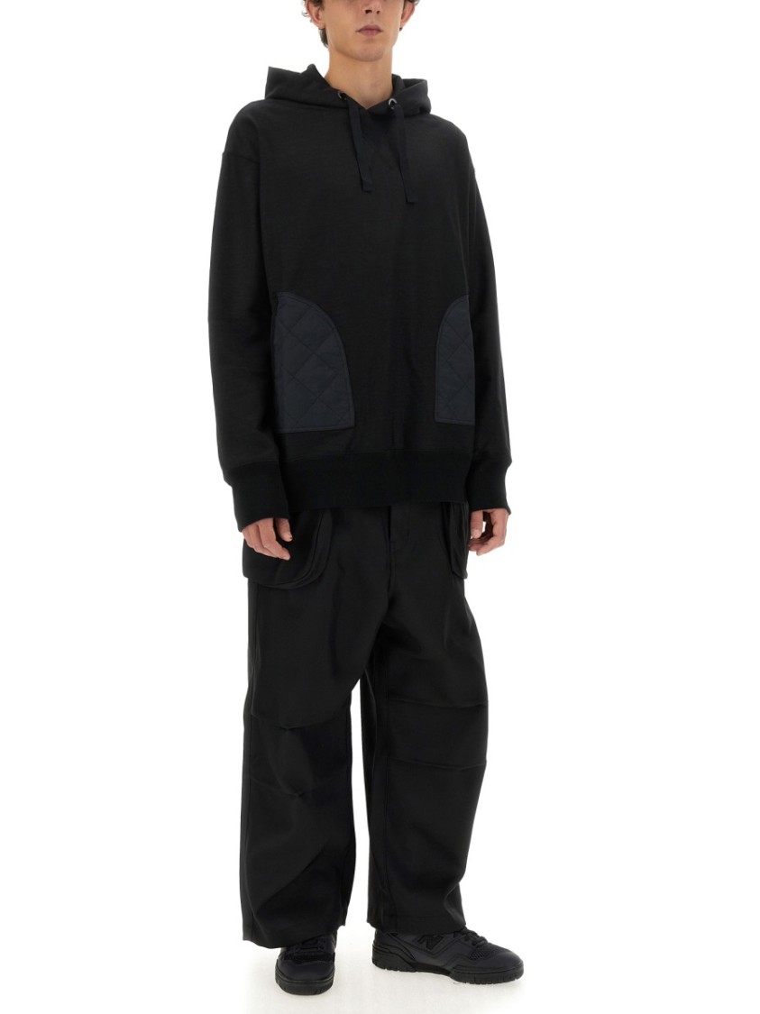 Junya Watanabe Relaxed-Fit Black Hoodie Zwart