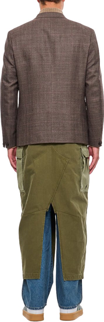 Junya Watanabe Cargo-Style Single Breasted Blazer With Utilitarian Pockets Bruin