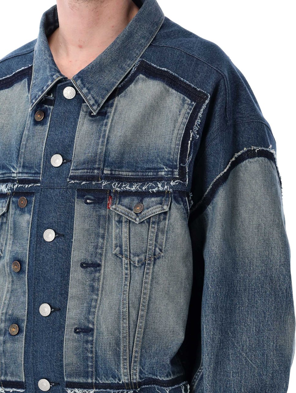 Junya Watanabe Over Denim Jacket Blu Blauw