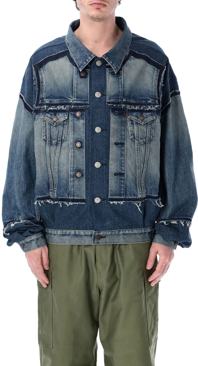 Junya Watanabe Over Denim Jacket Blu Blauw