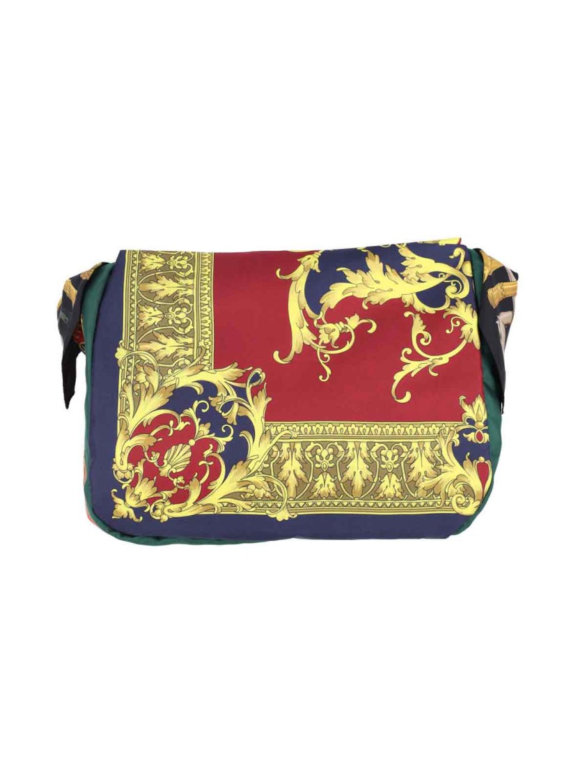 Junya Watanabe Printed Silk Shoulder Bag – Multicolor Divers