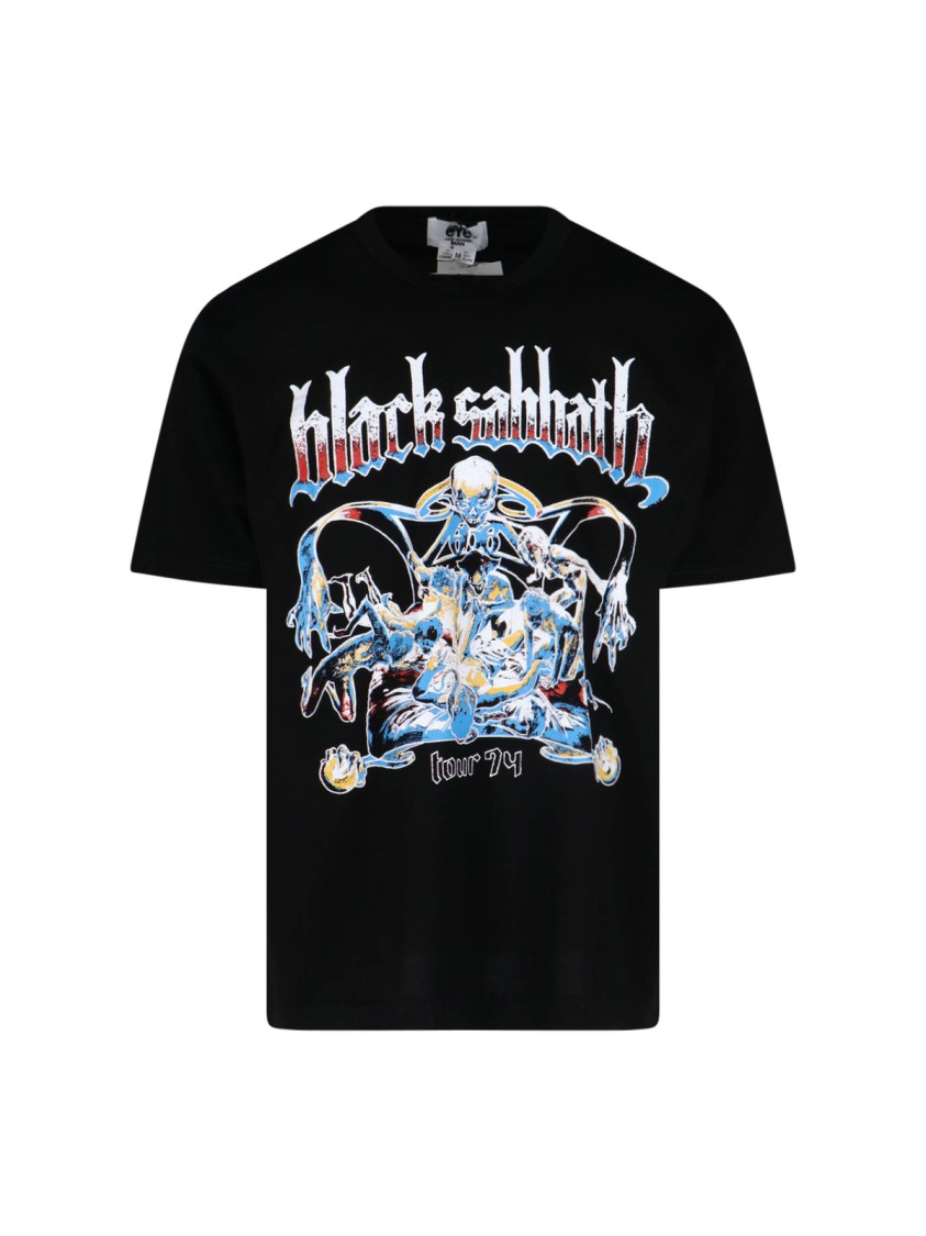 Junya Watanabe Black Sabbath' Graphic T-Shirt – Black Zwart