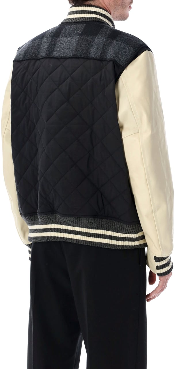 Junya Watanabe Varsity Jacket Black Grey Zwart