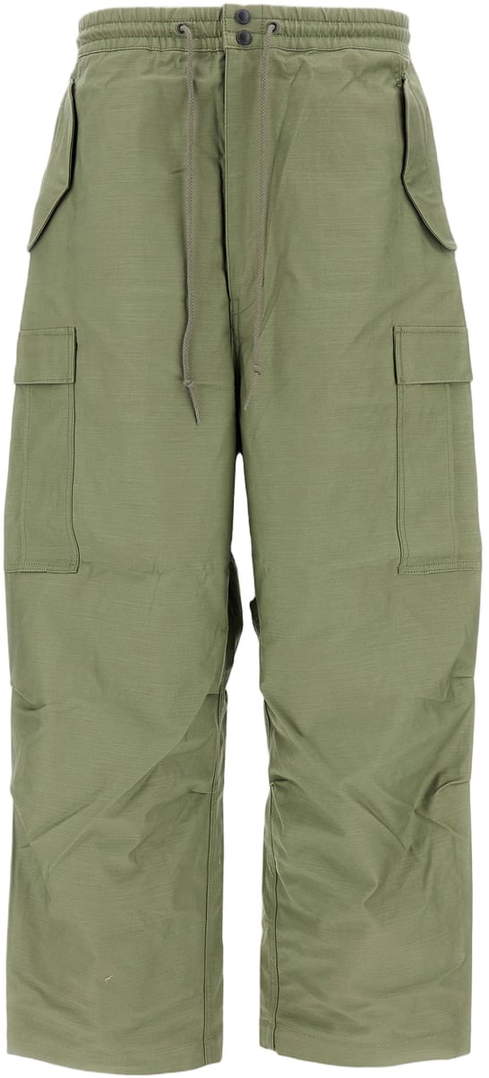 Junya Watanabe Utilitarian Cargo Pants In Technical Fabric Groen
