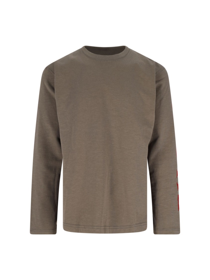 Junya Watanabe Logo Long Sleeve T-Shirt – Taupe Neutraal