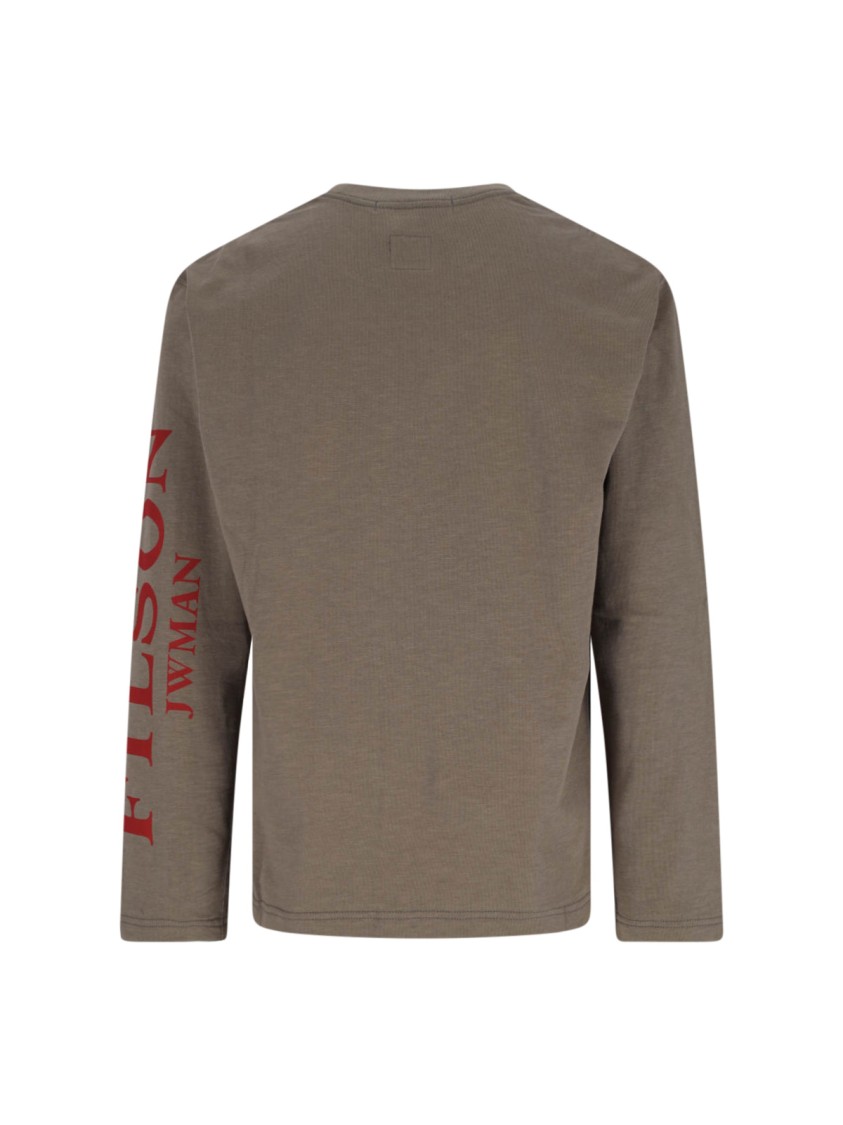 Junya Watanabe Logo Long Sleeve T-Shirt – Taupe Neutraal