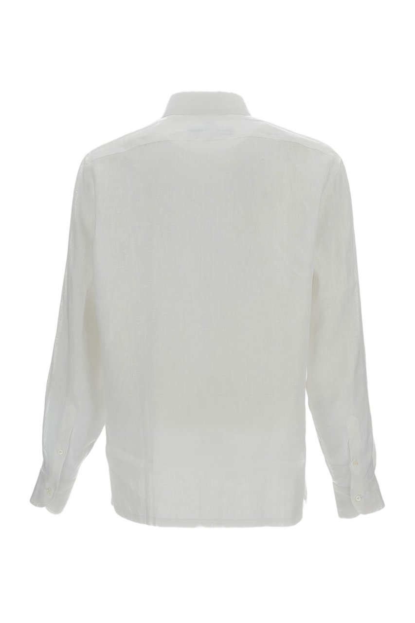 Junya Watanabe White Printed Edvard Munch Linen Shirt Wit