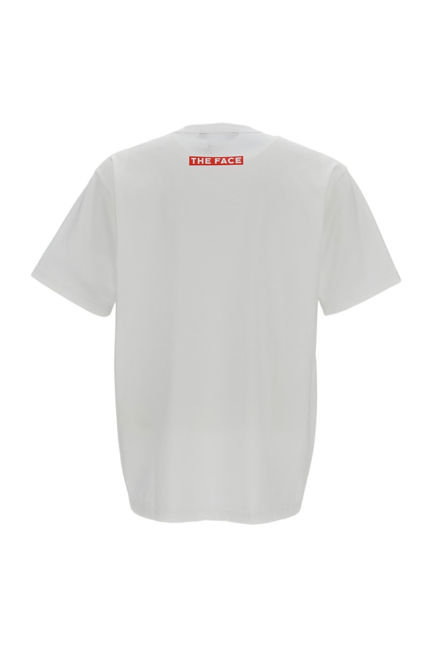 Junya Watanabe White Printed Crew-Neck Cotton T-Shirt Wit