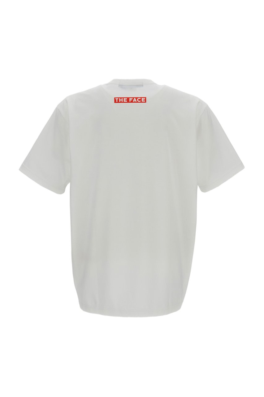 Junya Watanabe White Printed Crew-Neck Cotton T-Shirt Wit