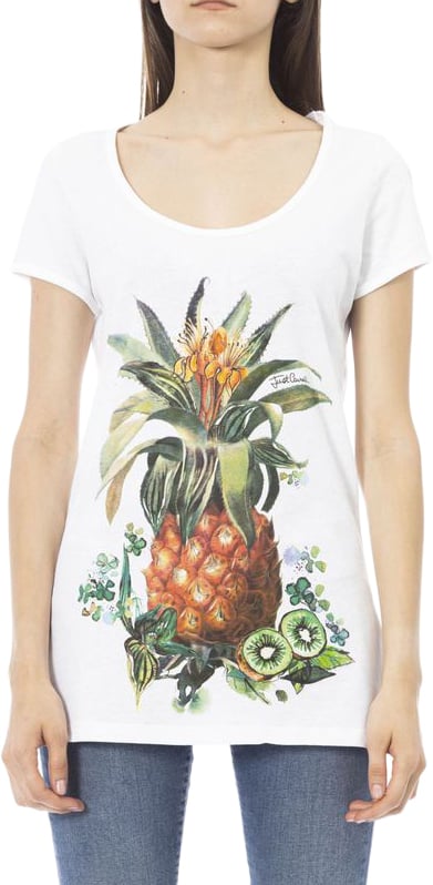 Just Cavalli White Cotton Women T-Shirt Wit