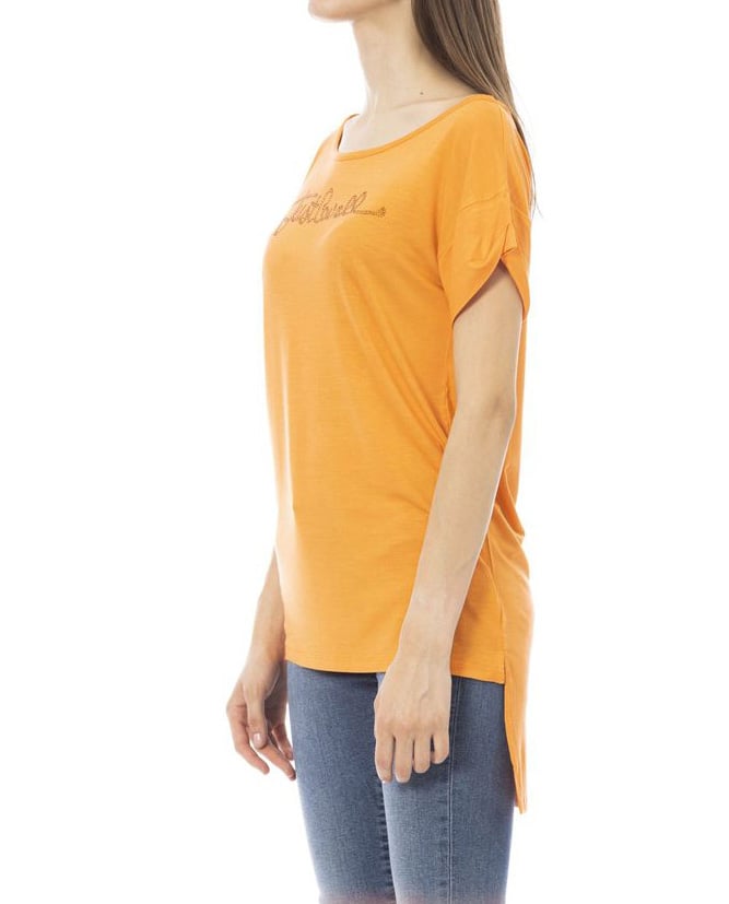 Just Cavalli Just Cavalli Orange Cotton Women T-Shirt Oranje