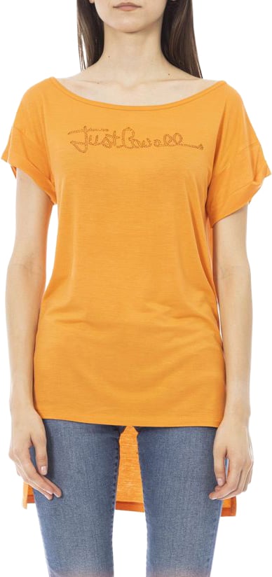 Just Cavalli Just Cavalli Orange Cotton Women T-Shirt Oranje