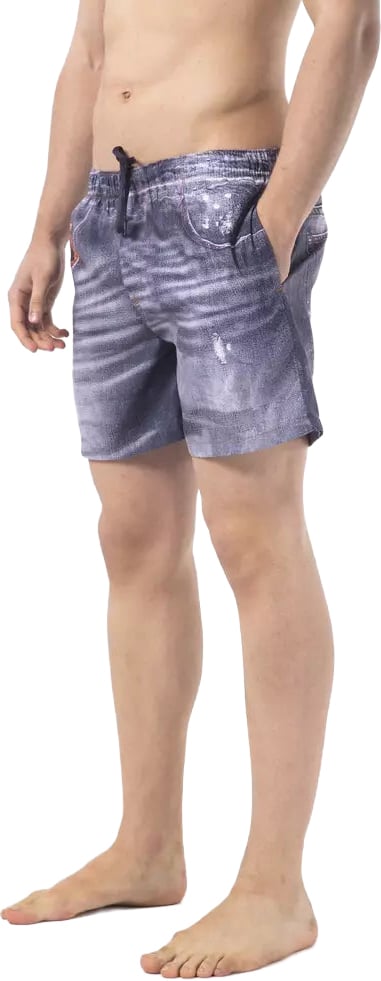 Just Cavalli Just Cavalli Blue Polyester Men Swimwear Short Blauw