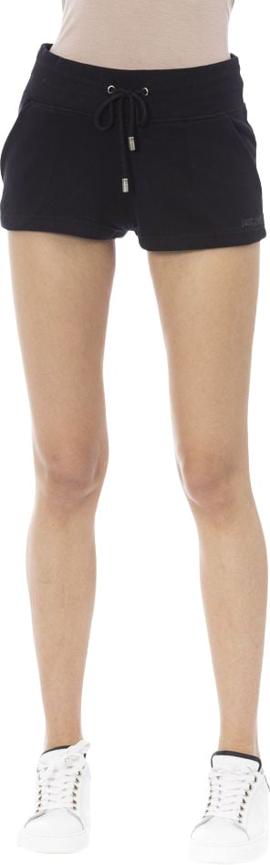 Just Cavalli Black Cotton Women Short Zwart
