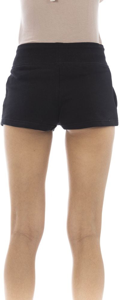 Just Cavalli Black Cotton Women Short Zwart