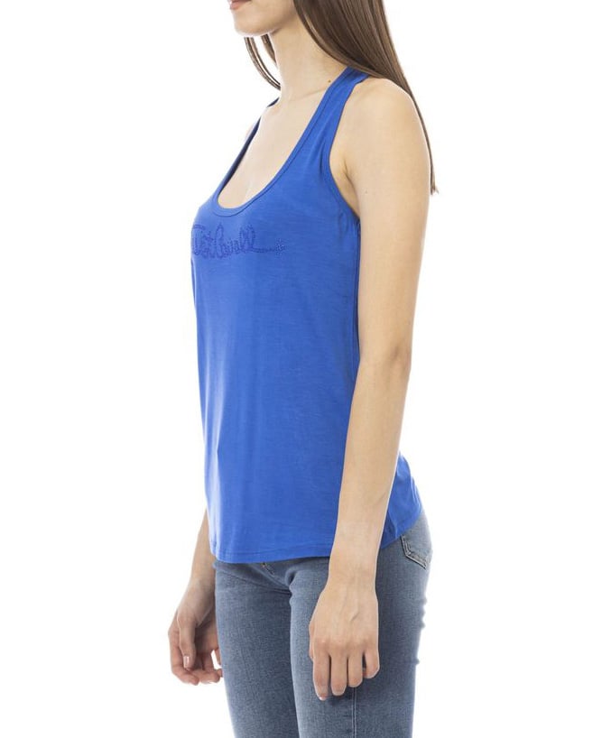 Just Cavalli Just Cavalli Blue Viscose Women Top Blauw