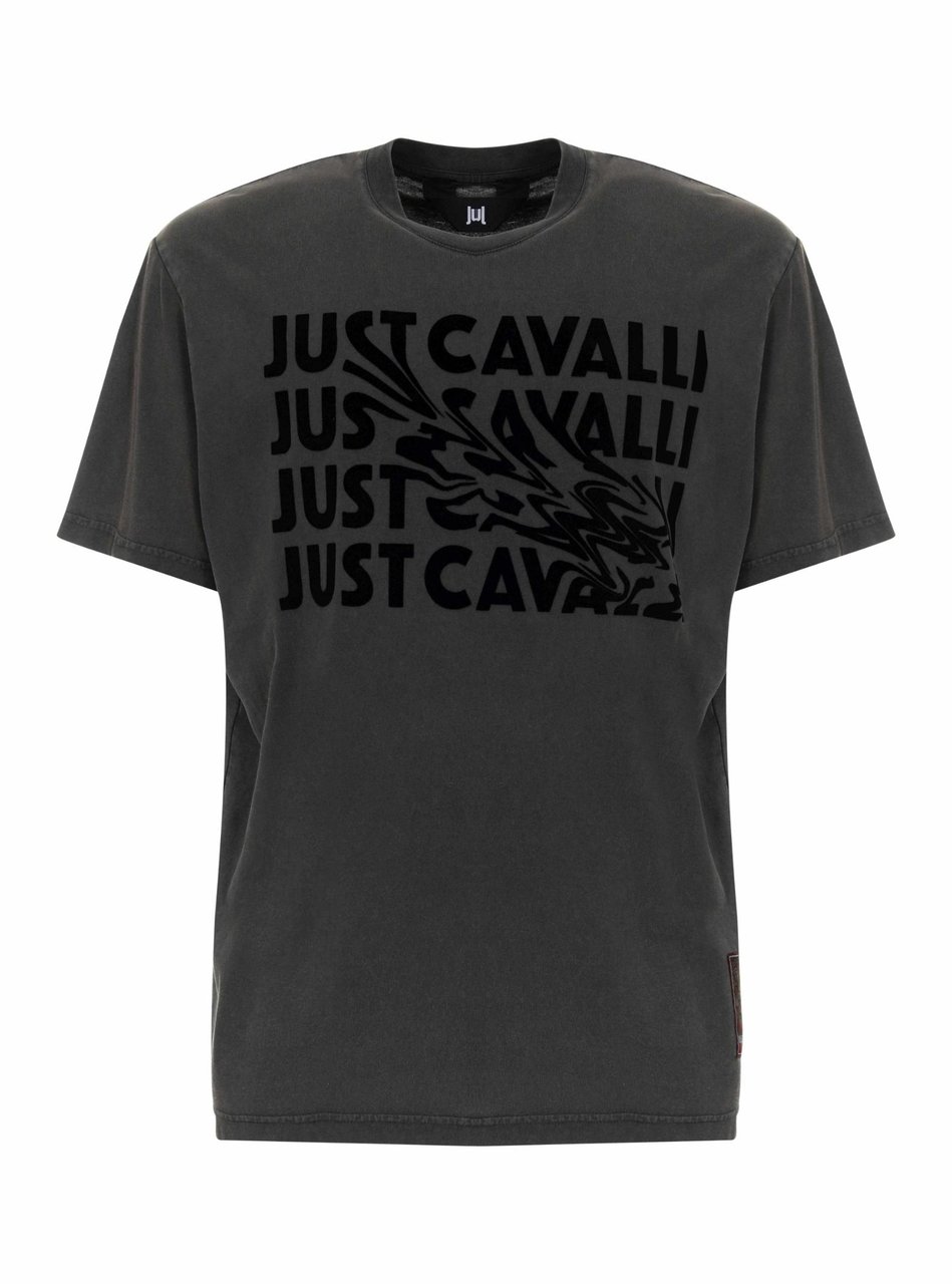Just Cavalli T-Shirts And Polos Black Zwart