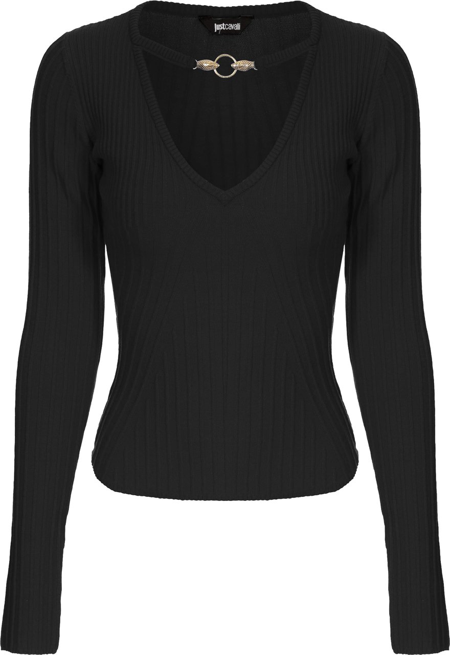 Just Cavalli Sweaters Black Zwart
