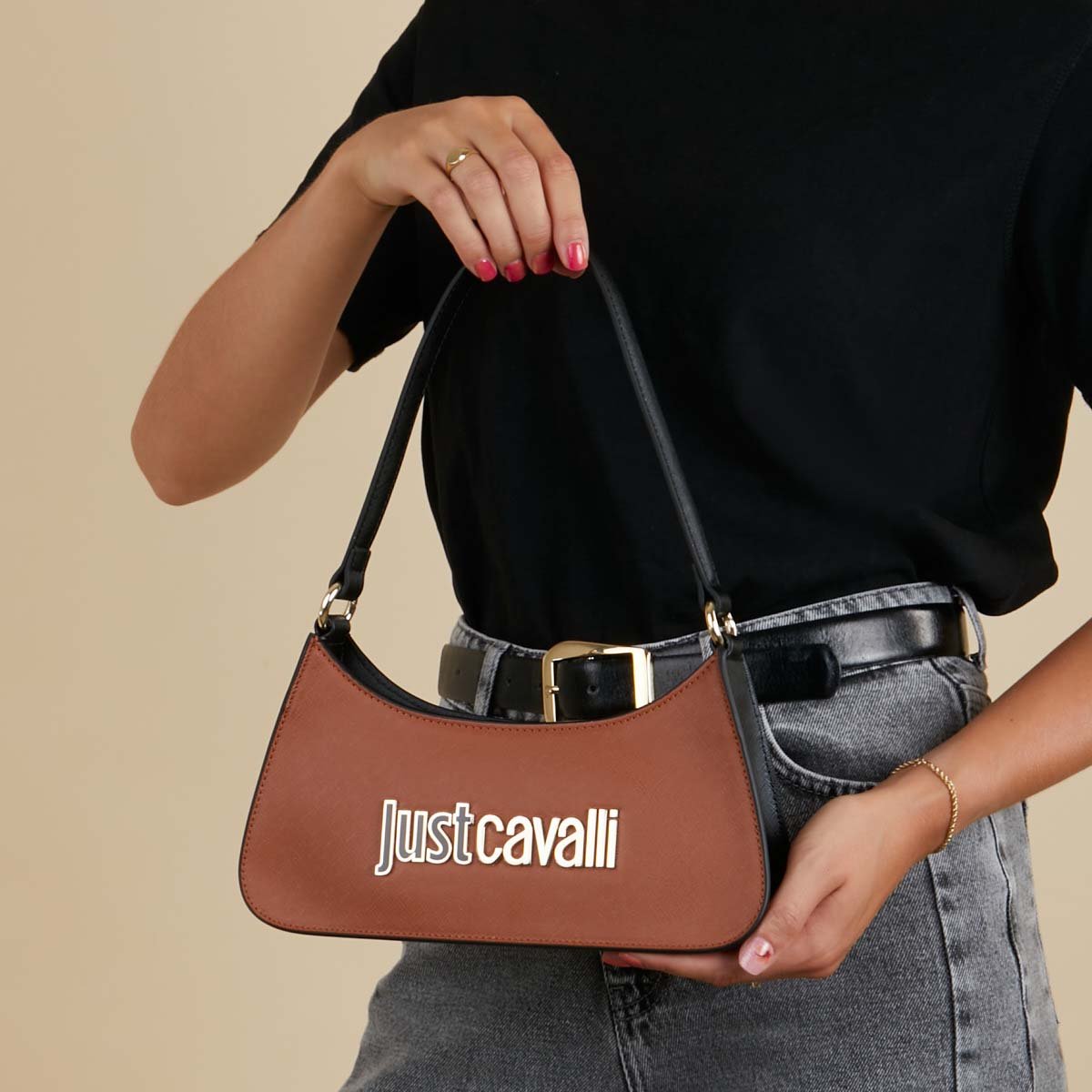 Just Cavalli Shoulder Bag Rubber Bruin