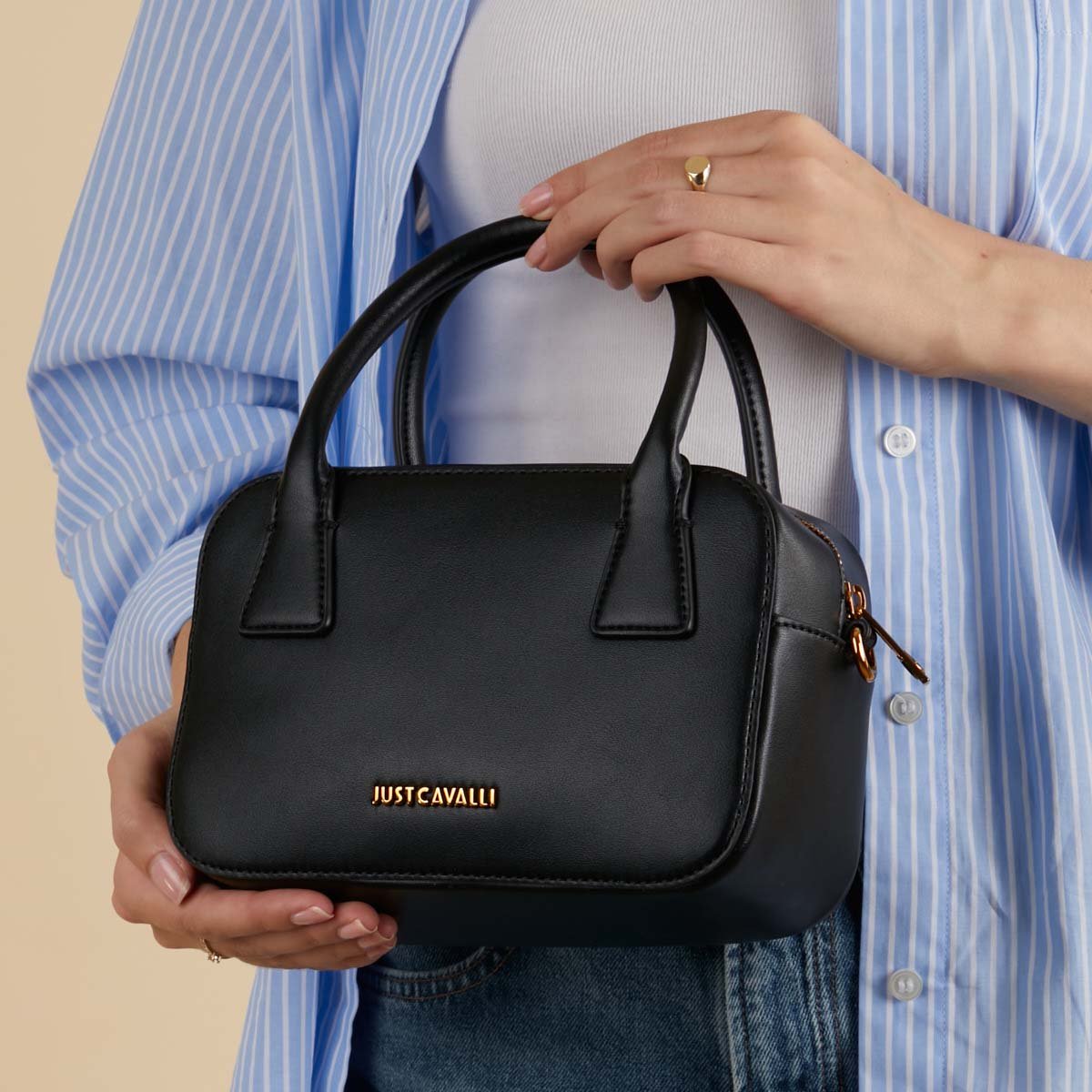 Just Cavalli Shoulder Bag Black Zwart