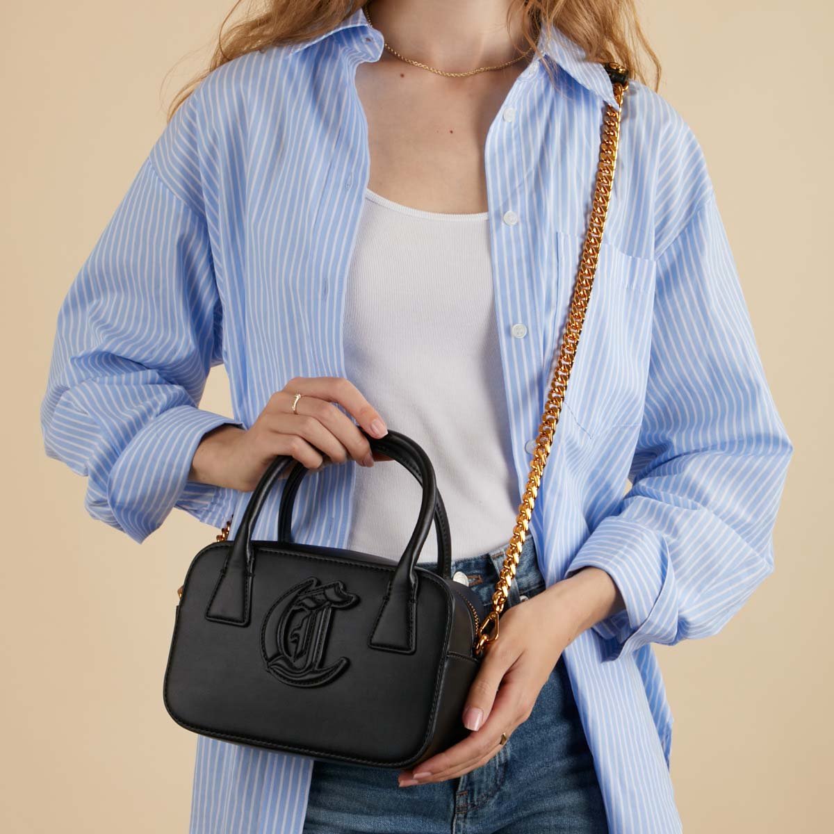 Just Cavalli Shoulder Bag Black Zwart