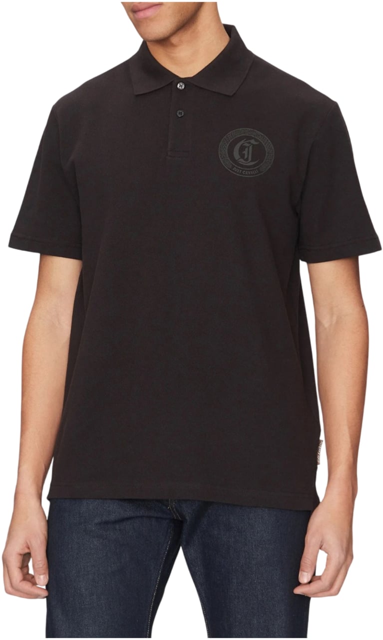 Just Cavalli T-Shirts And Polos Black Zwart