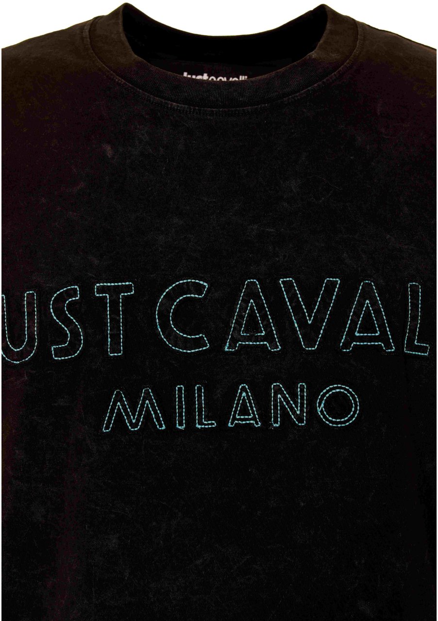 Just Cavalli T-Shirts And Polos Black Zwart