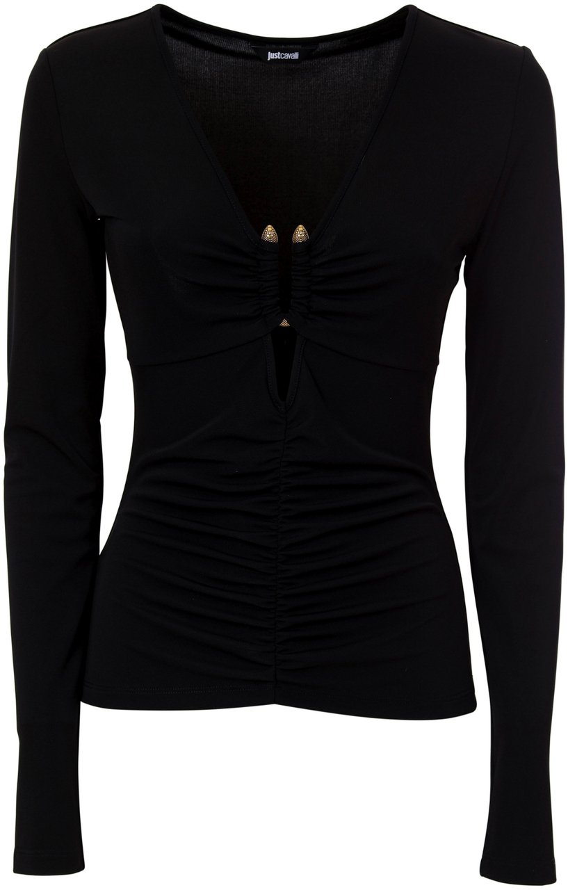 Just Cavalli T-Shirts And Polos Black Zwart