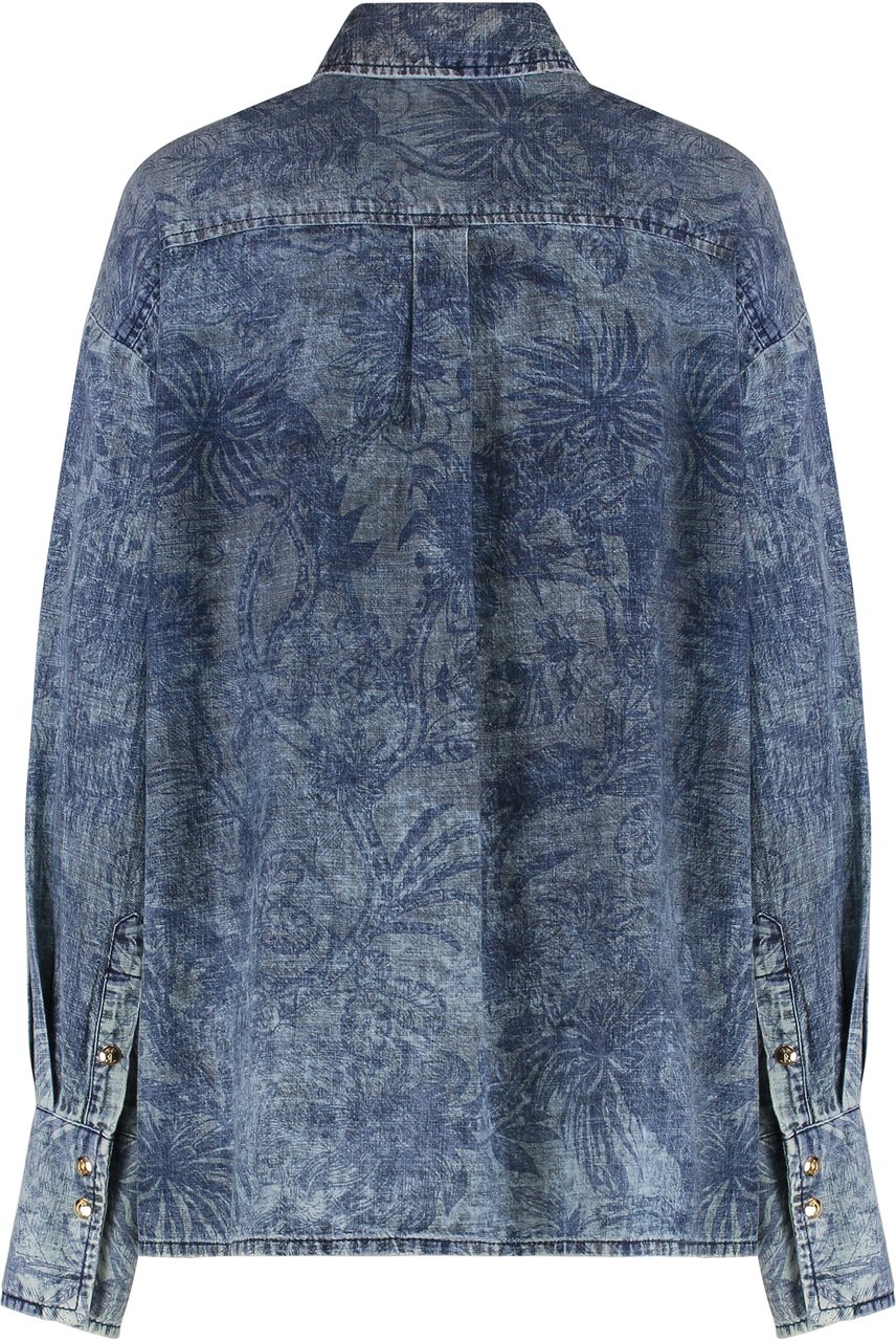 Just Cavalli Shirt in denim Blauw