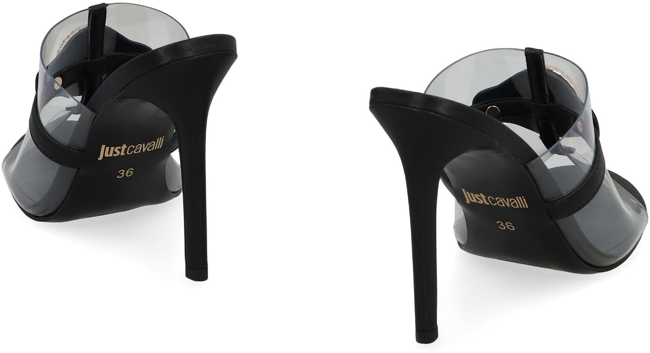 Just Cavalli Leather mules Wit