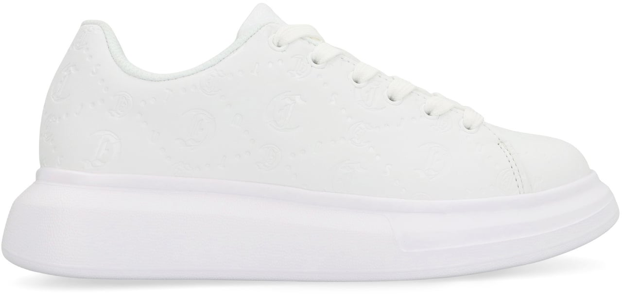 Just Cavalli Leather low-top sneakers Wit