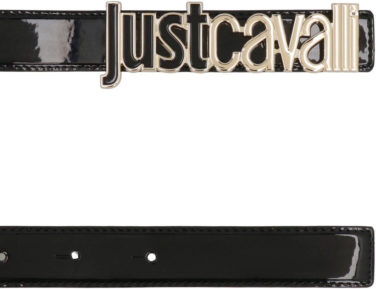 Just Cavalli JC patent leather belt Zwart