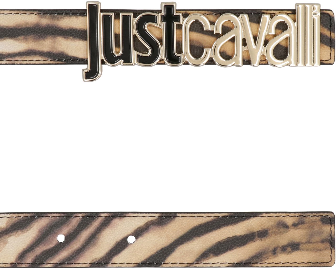 Just Cavalli JC patent leather belt printed leather belt Dierenprint