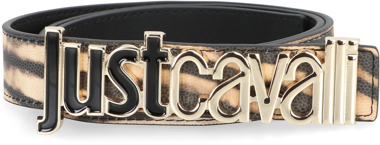 Just Cavalli JC patent leather belt printed leather belt Dierenprint