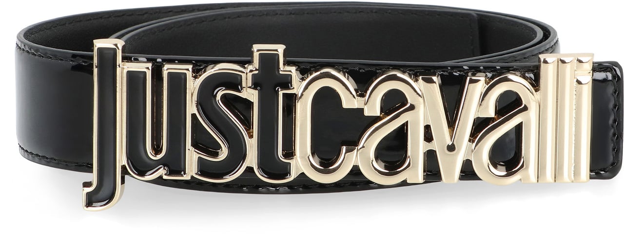 Just Cavalli JC patent leather belt Zwart
