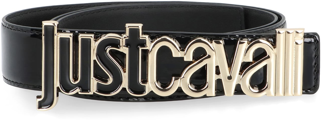 Just Cavalli JC patent leather belt Zwart