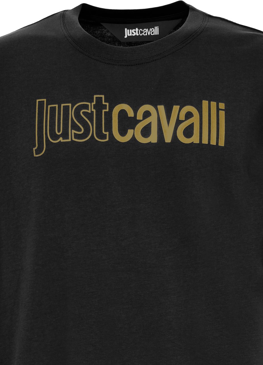 Just Cavalli T-Shirts And Polos Black Zwart