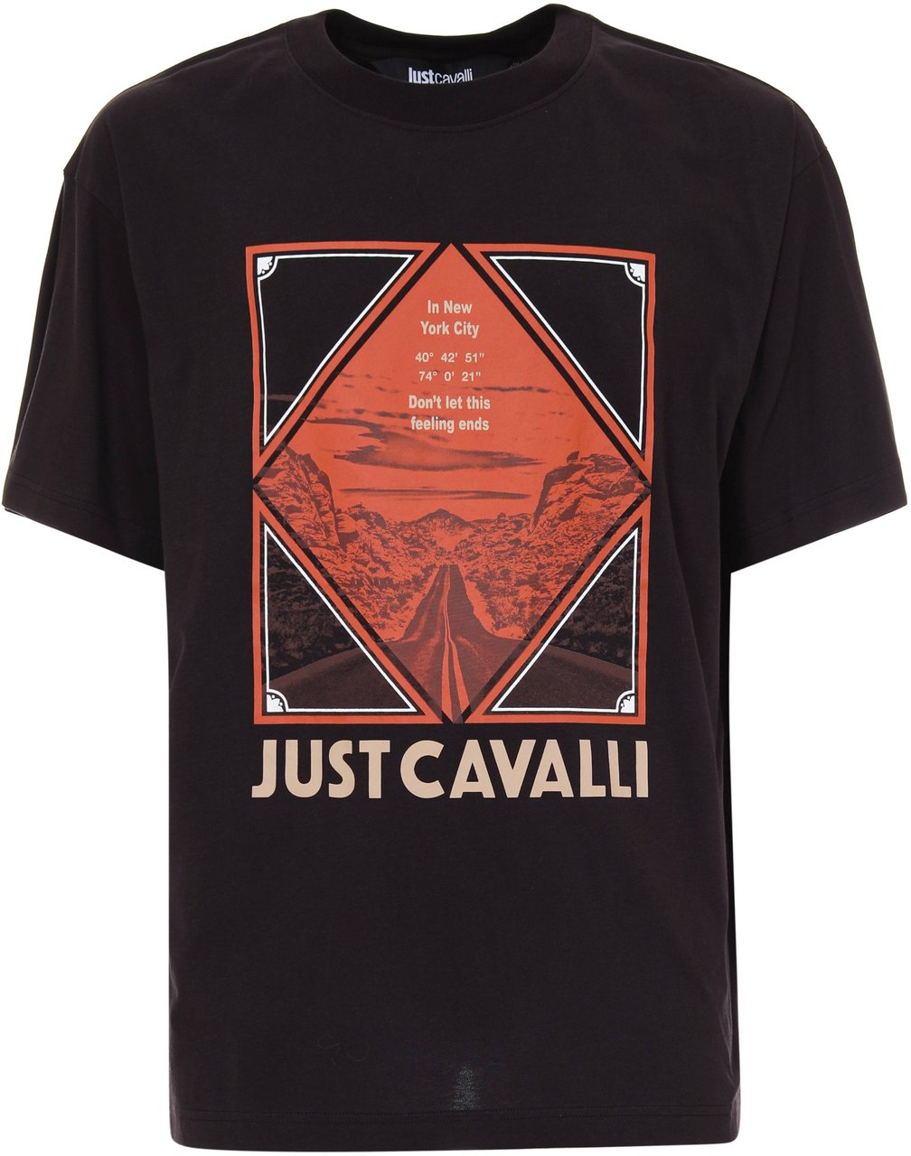 Just Cavalli T-Shirts And Polos Black Zwart