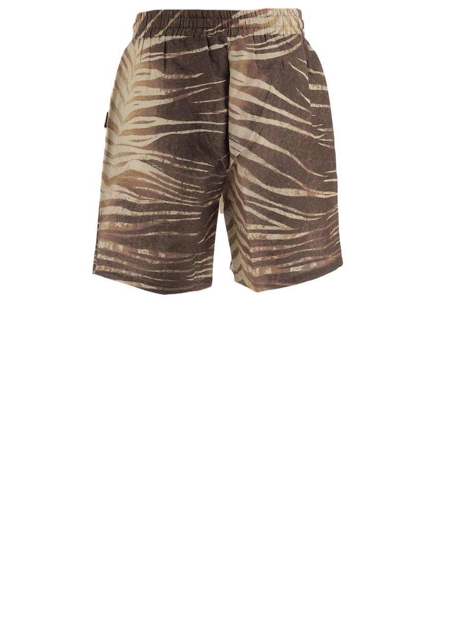 Just Cavalli Multicolor Abstract Print Cotton-Linen Shorts Neutraal