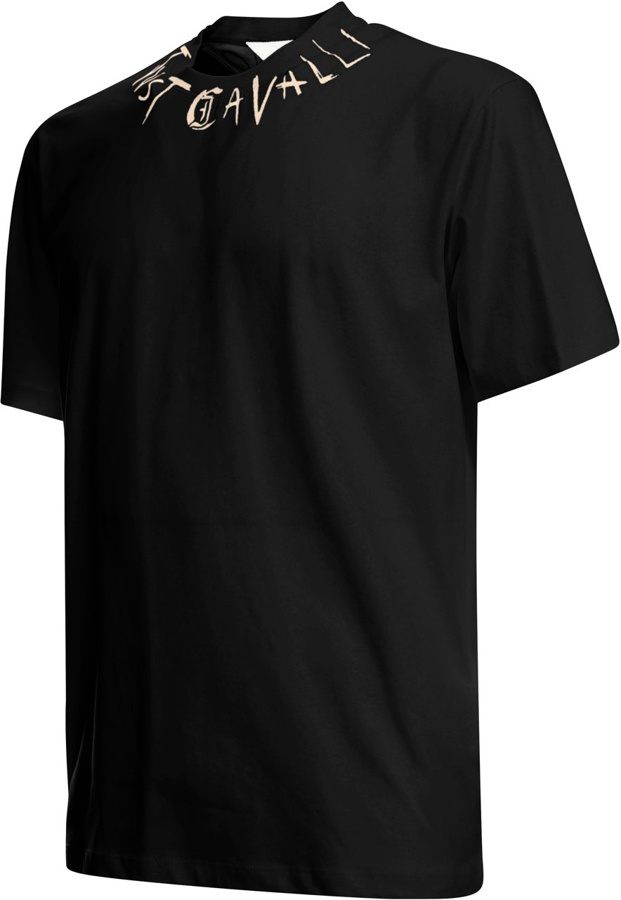 Just Cavalli T-Shirts And Polos Black Zwart