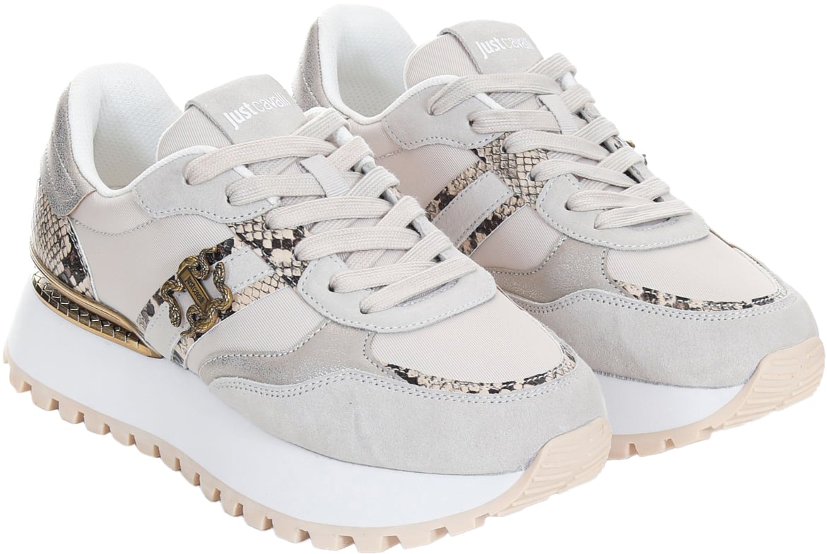 Just Cavalli Sneakers Brown Wit