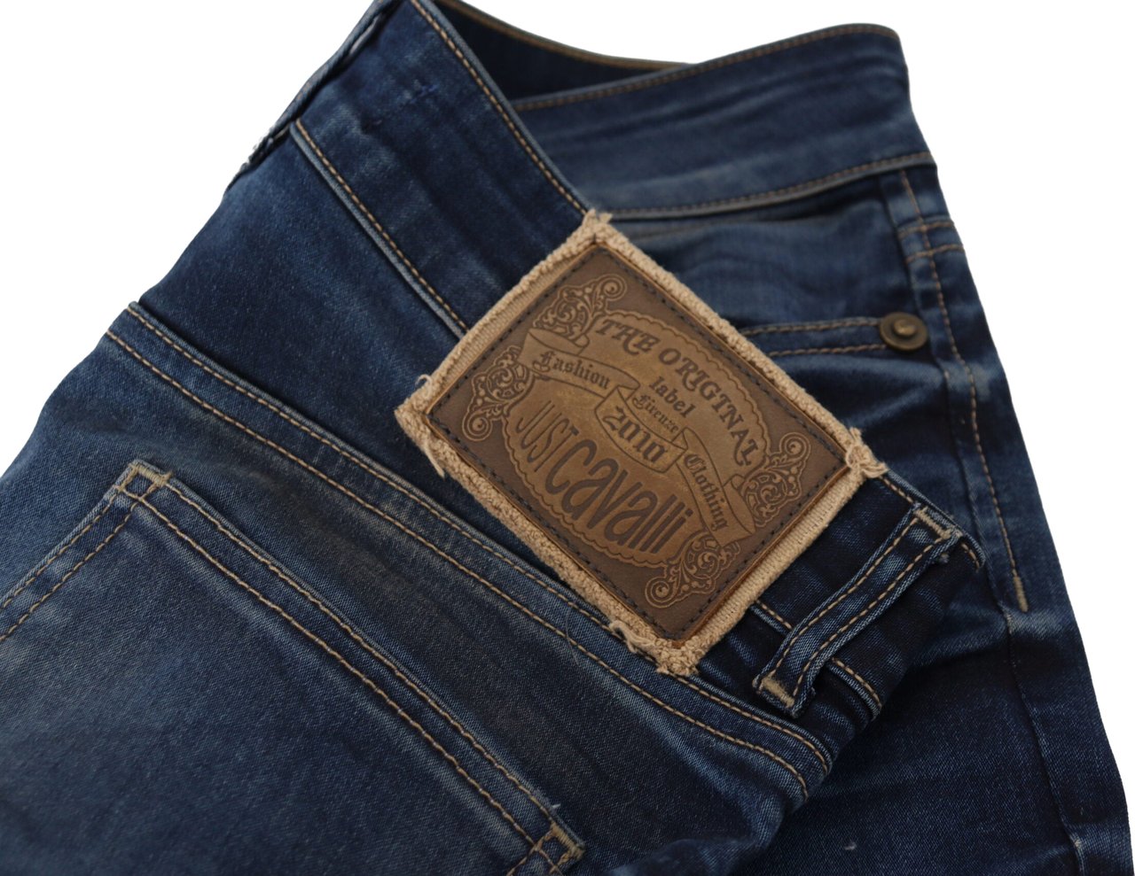 Just Cavalli Blue Cotton Women Casual Denim Jeans Blauw