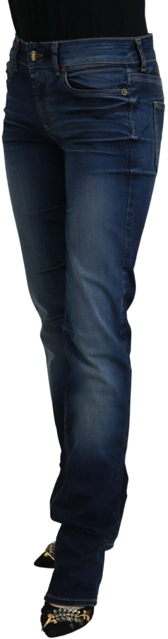 Just Cavalli Blue Cotton Women Casual Denim Jeans Blauw