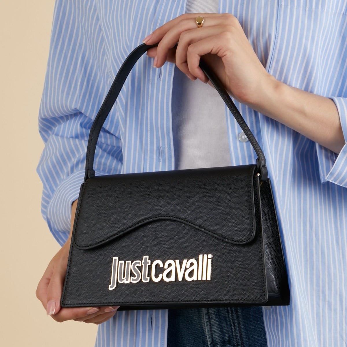 Just Cavalli Metal - Tas - Zwart Zwart